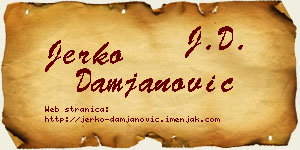 Jerko Damjanović vizit kartica